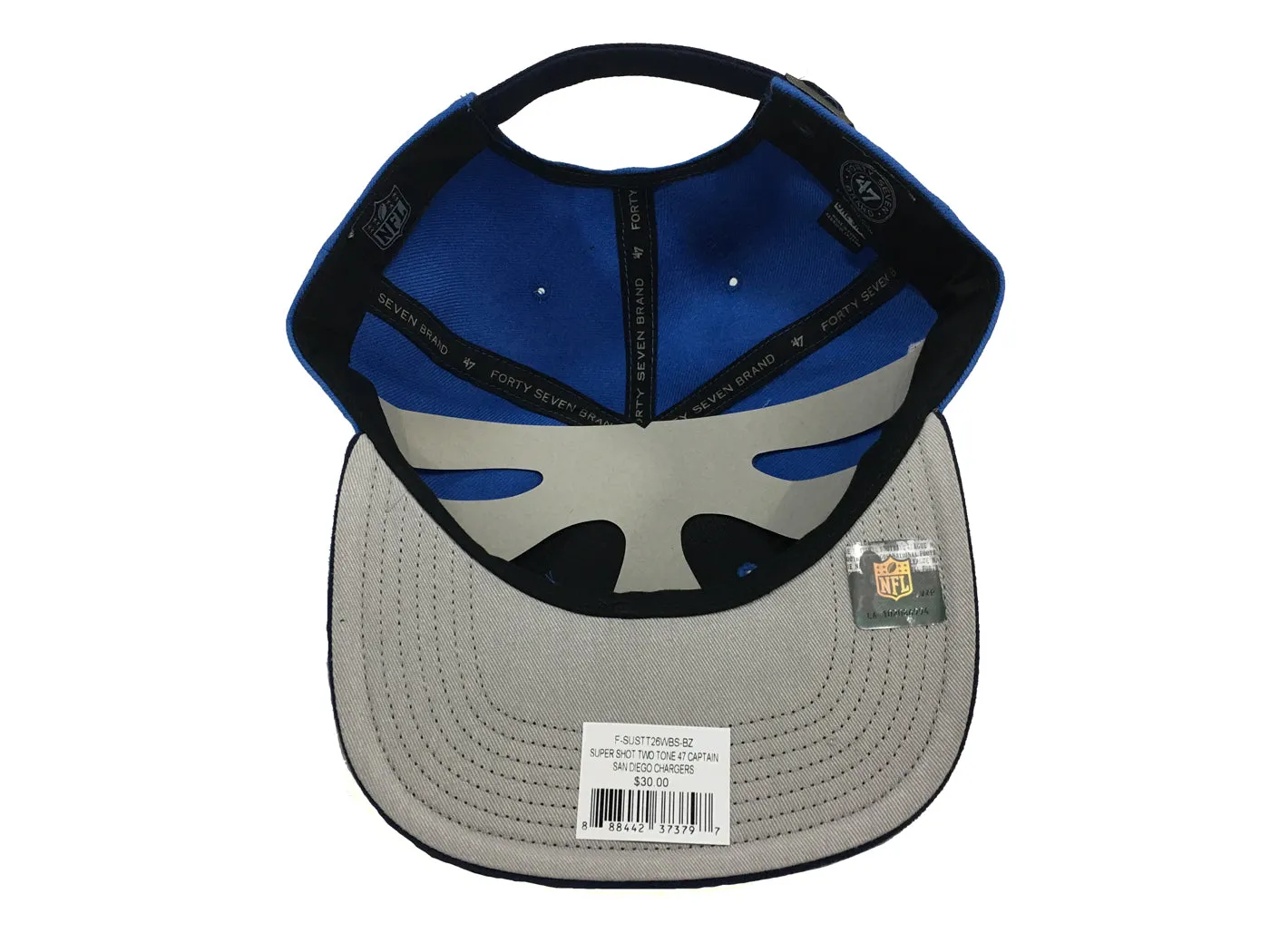 47 Brand San Diego Chargers Super Shot Two Tone Captain Blue Snapback Hat