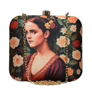 Artklim Emma Watson Printed Clutch