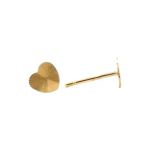 Baby Fluted Heart Studs