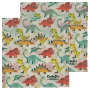 Beeswax Dandy Dino Sandwich Bags / 2 pc / Ecologie
