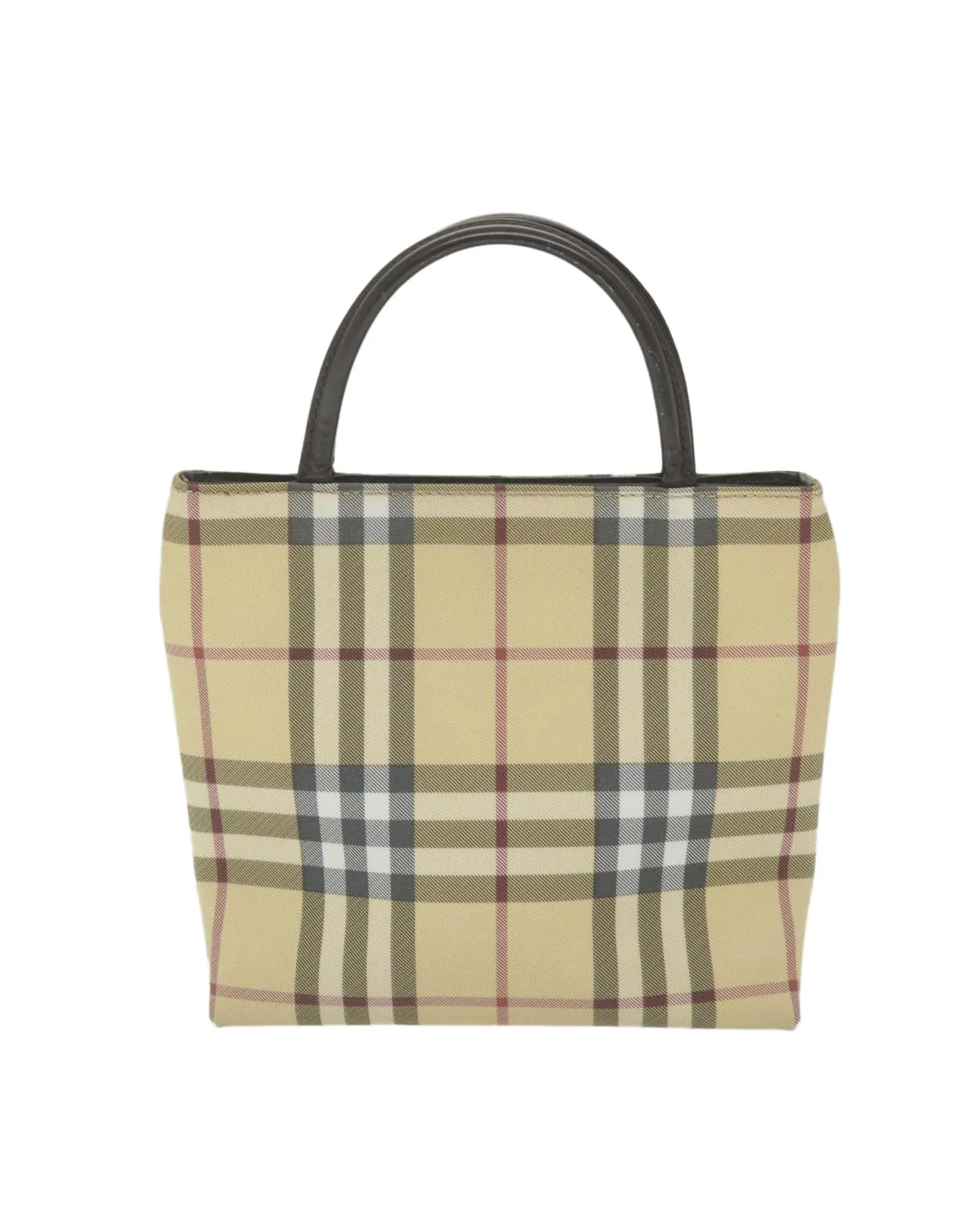 Beige PVC Leather Hand Bag with Nova Check Design