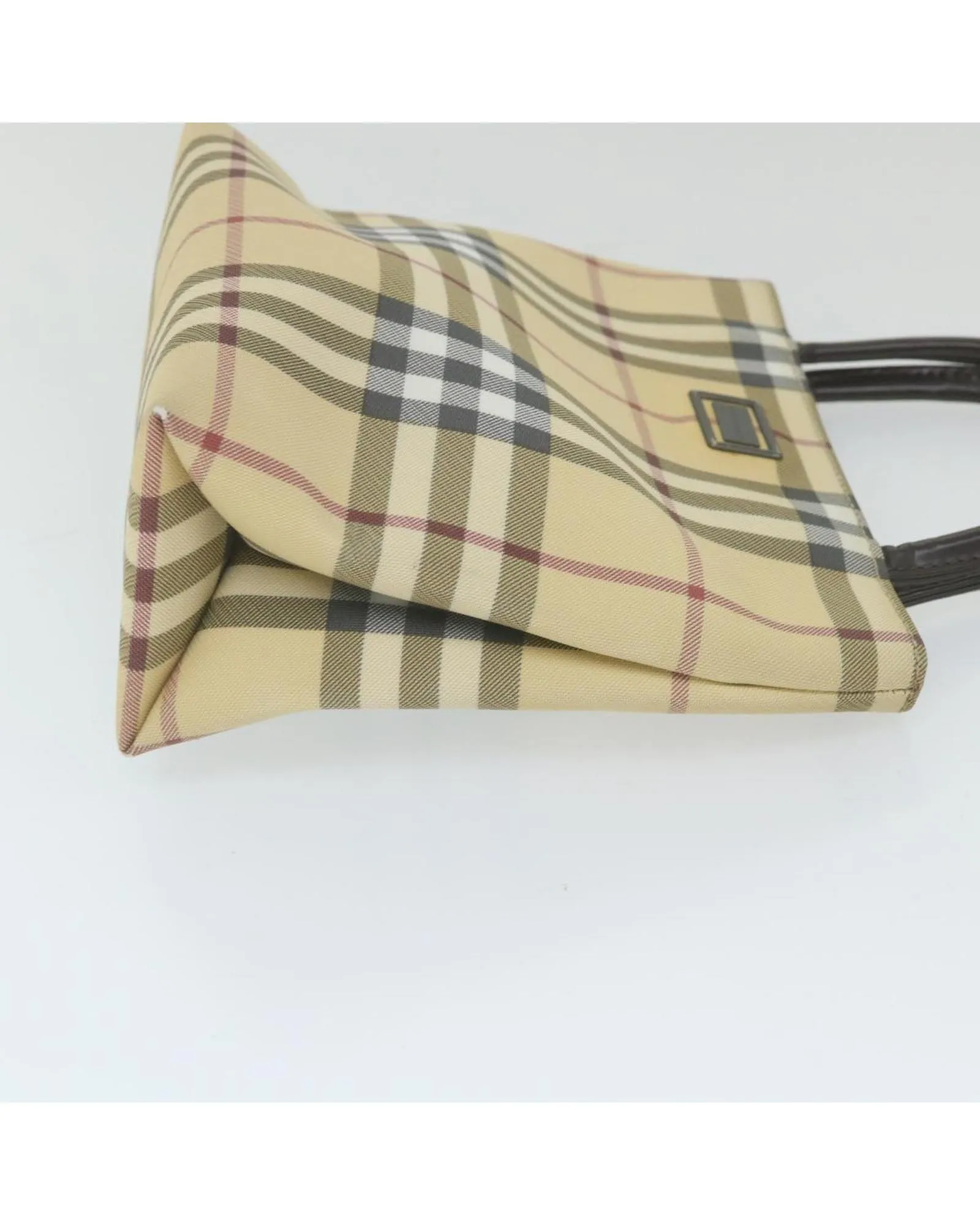 Beige PVC Leather Hand Bag with Nova Check Design