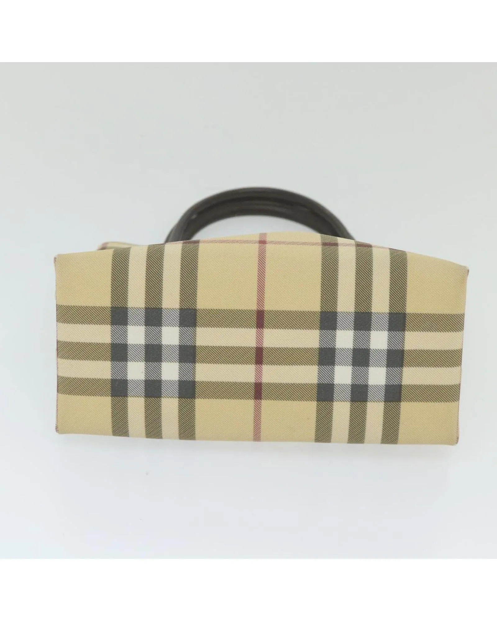 Beige PVC Leather Hand Bag with Nova Check Design