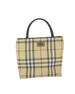 Beige PVC Leather Hand Bag with Nova Check Design