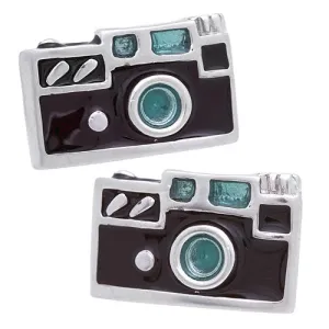 Black Classic Camera Cufflinks