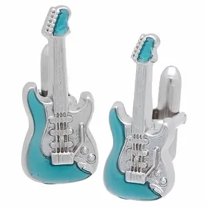 Blue Electric Guitar Cufflinks