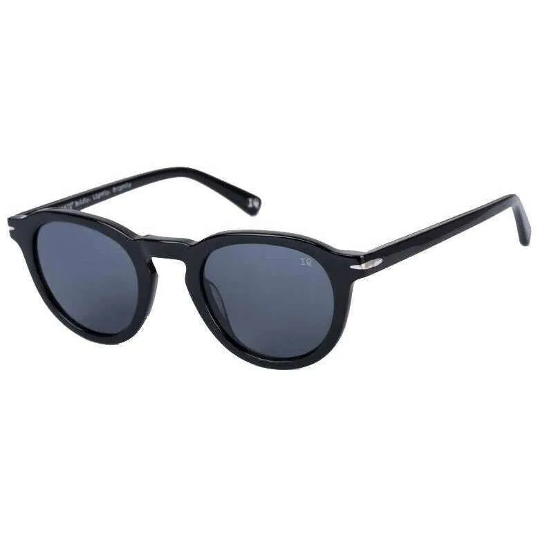 Botaniq Thick Round Sunglasses - Black
