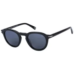 Botaniq Thick Round Sunglasses - Black