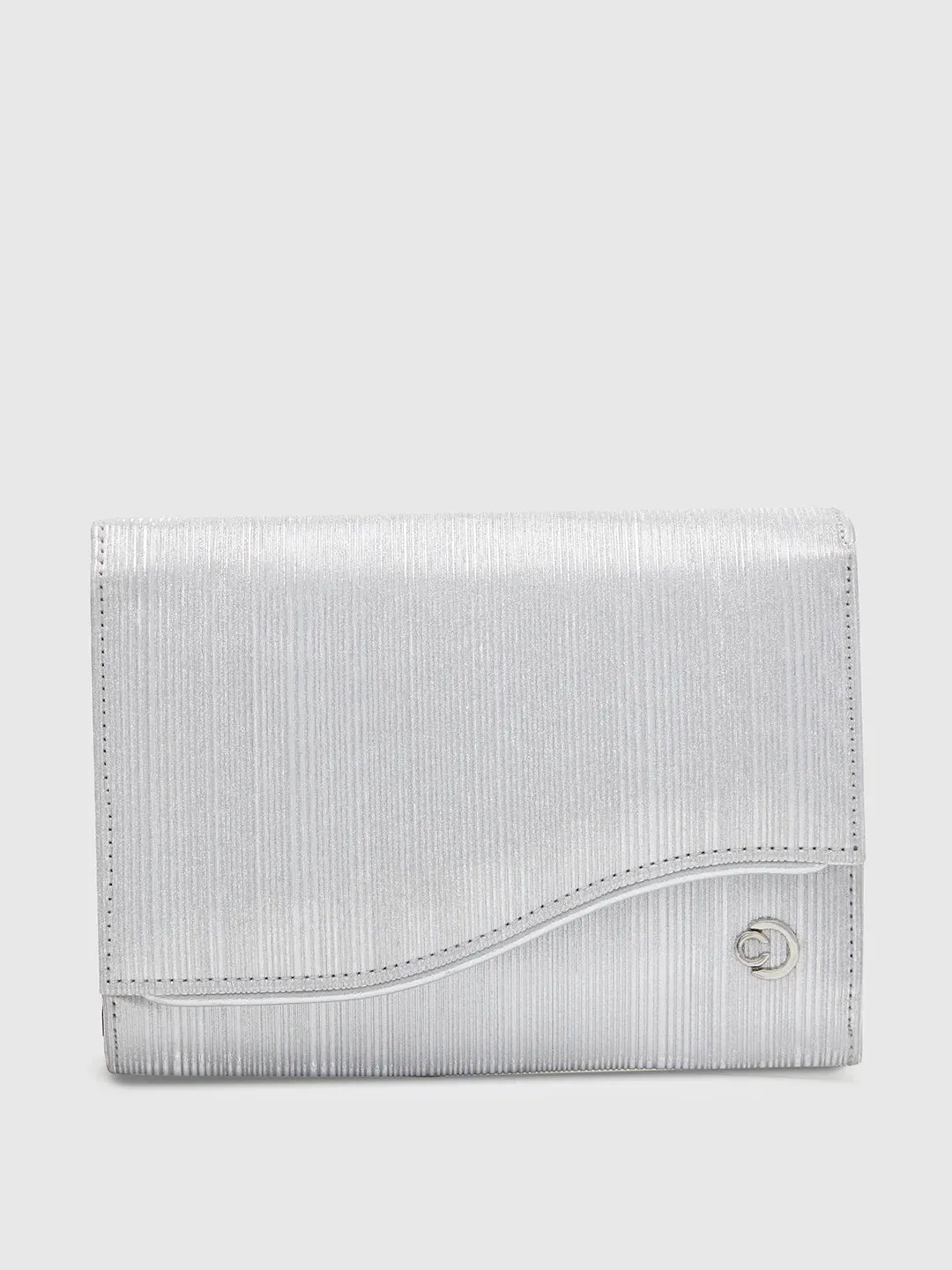 Caprese Bertha Clutch Medium Silver