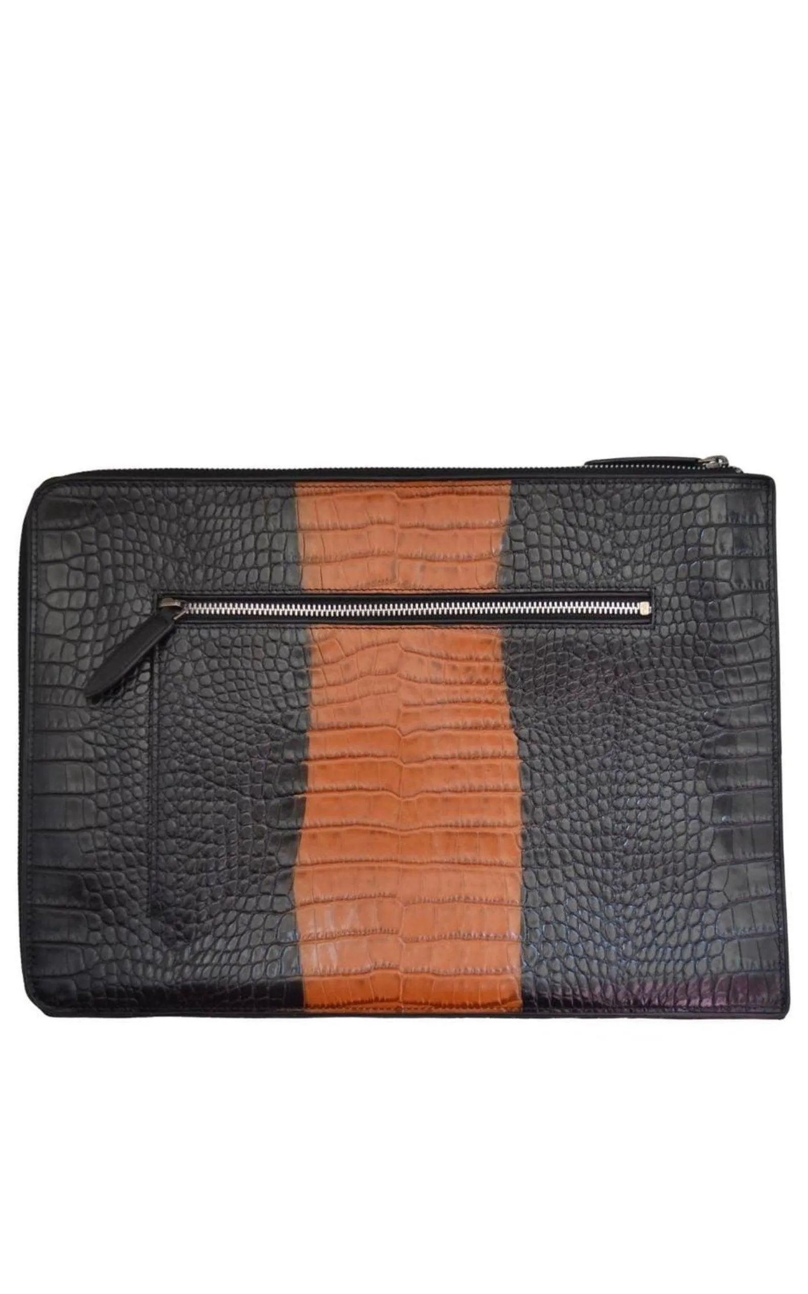 Croc Print Leather Folio iPad Case