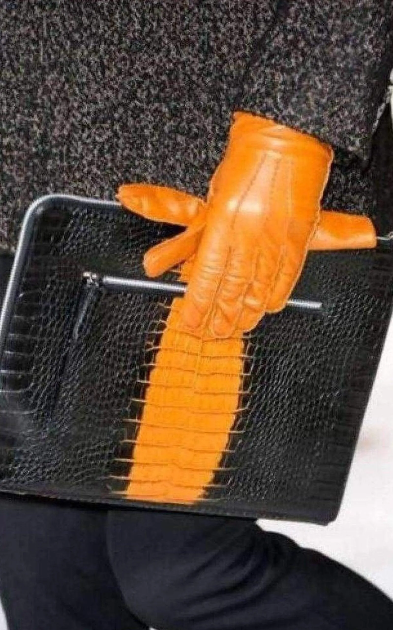 Croc Print Leather Folio iPad Case