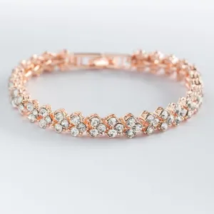 Crystal Heart Charm Bracelet Women Jewelry Gift