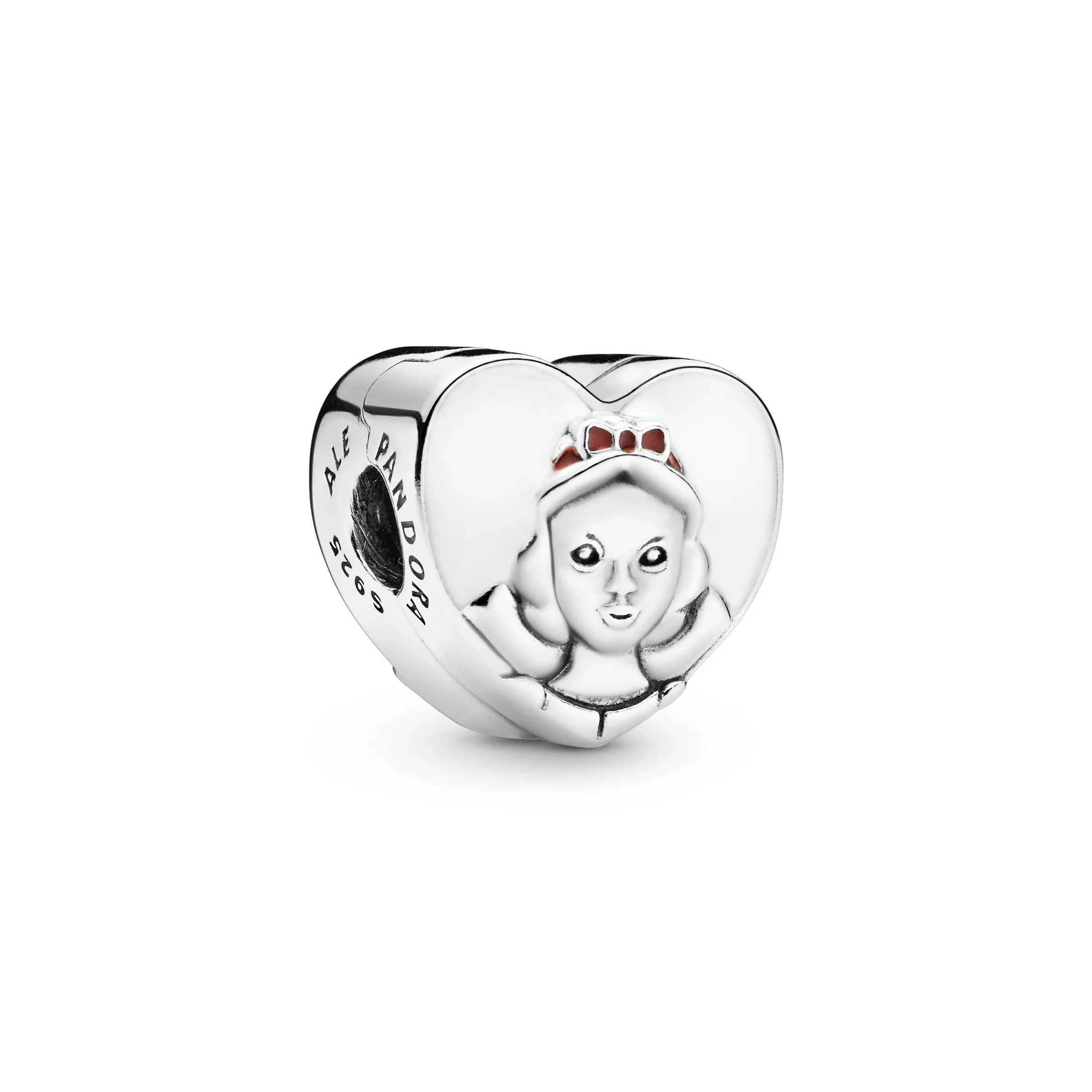 Disney Snow White silver clip with red and white enamel
