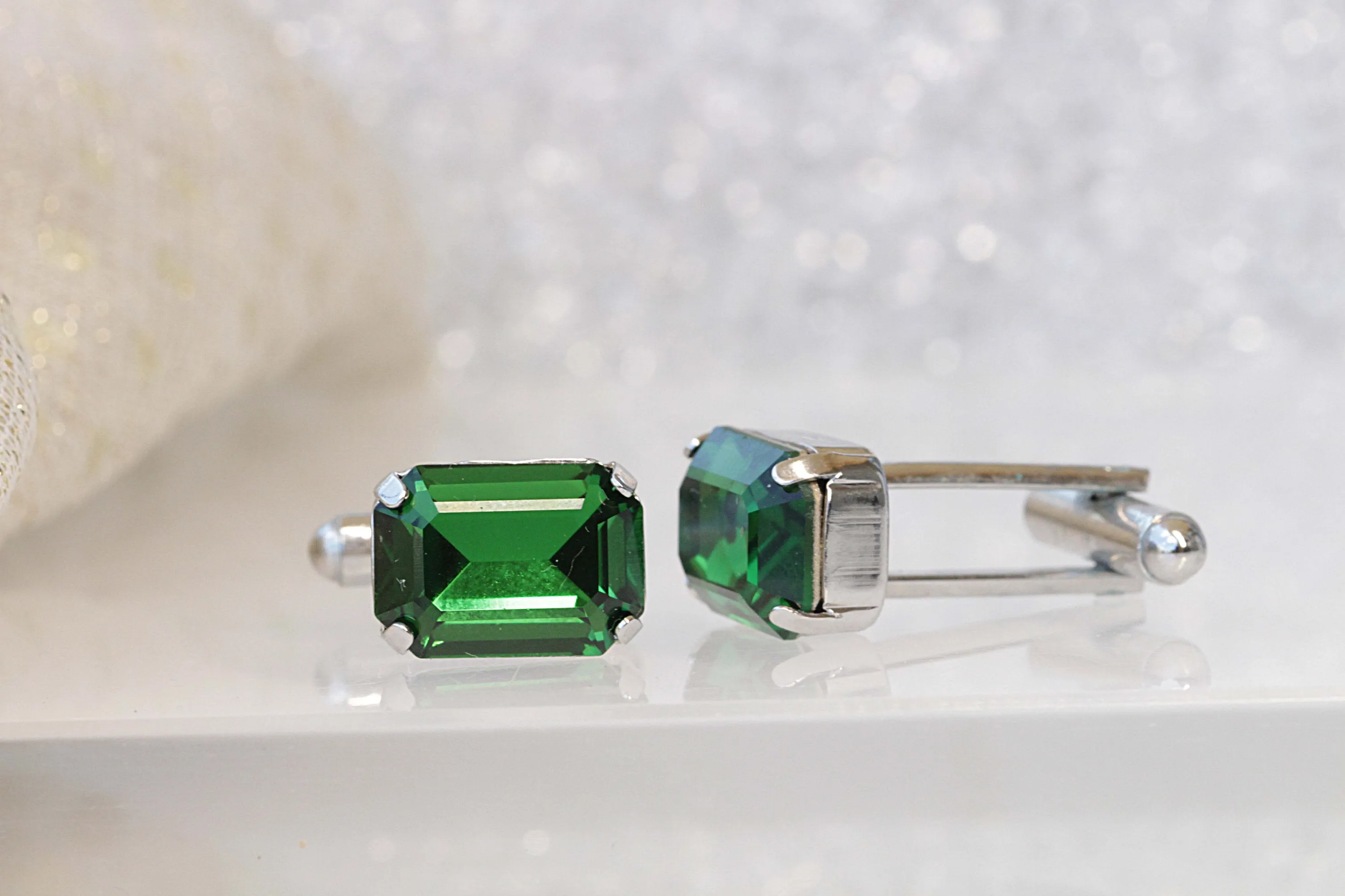 EMERALD CUFFLINKS
