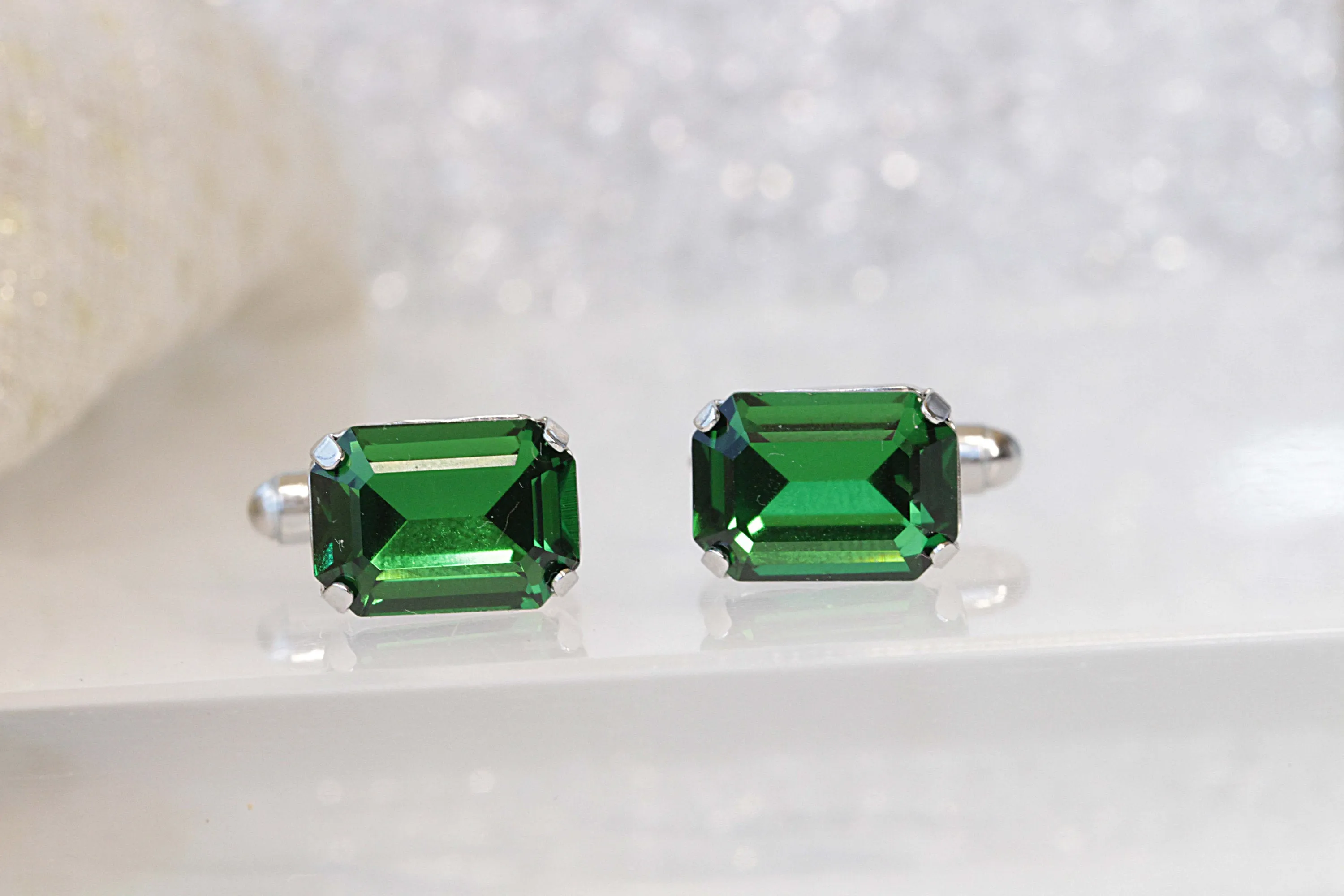 EMERALD CUFFLINKS
