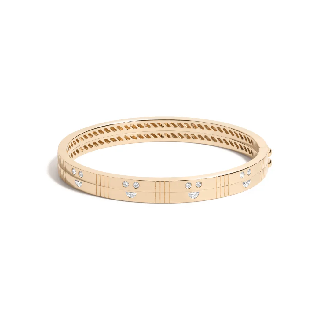 emotey bangle bracelet, diamond smiles