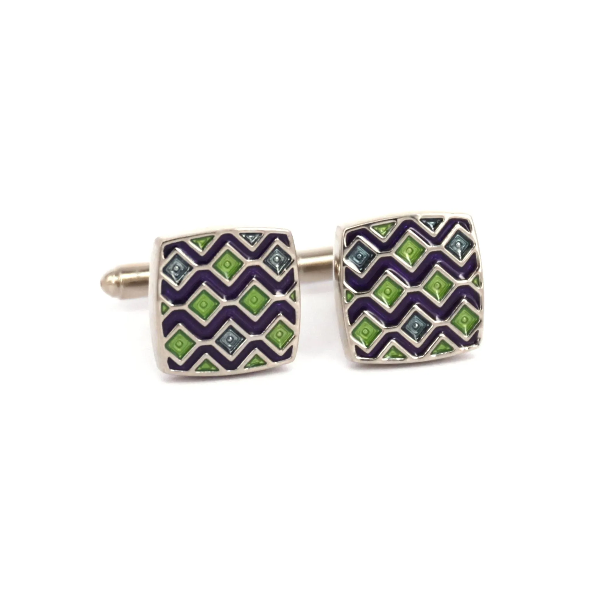 Floral motif in Square Cufflinks (Online Exclusive)
