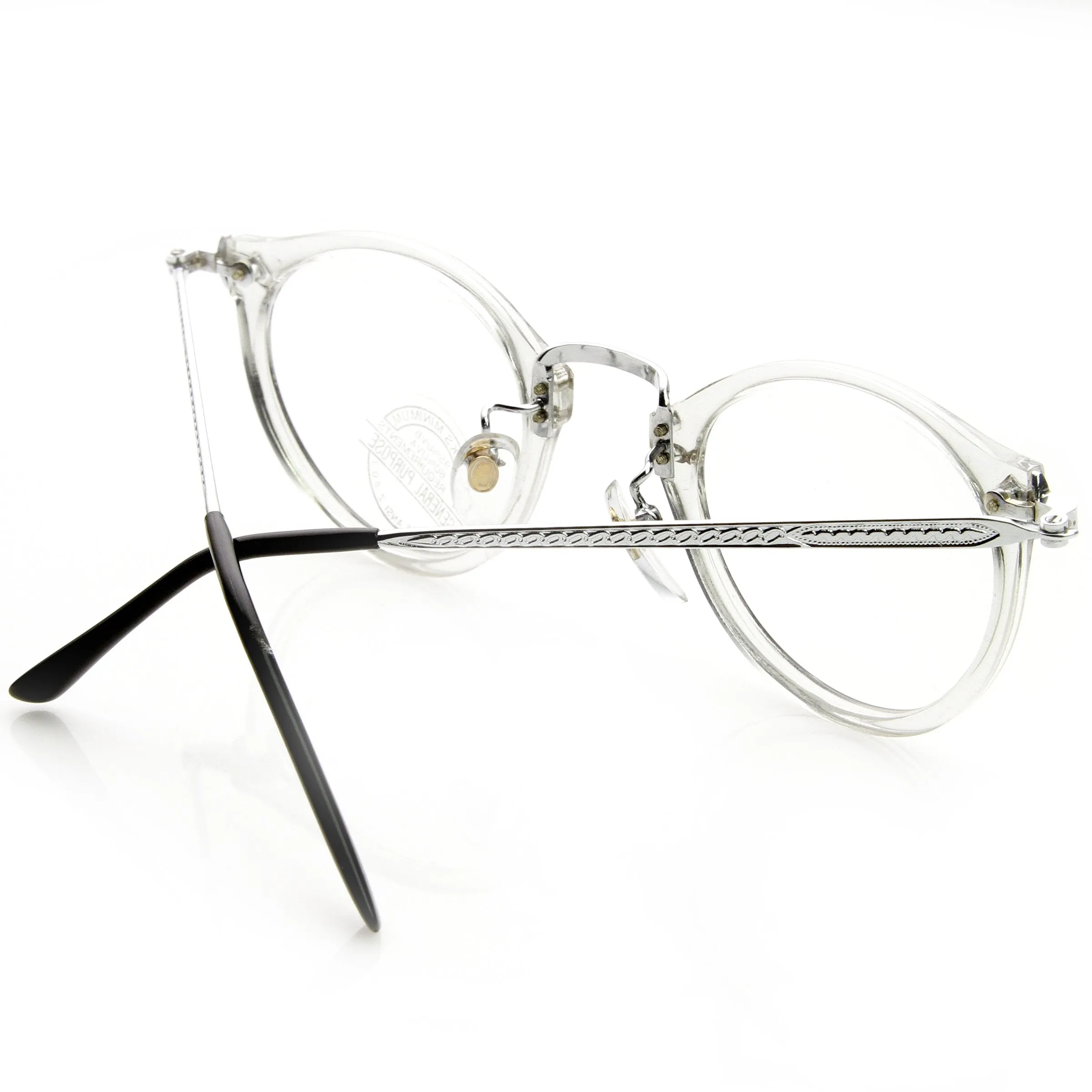 Genuine Vintage Deadstock Horned Rim Clear Lens Glasses 7240