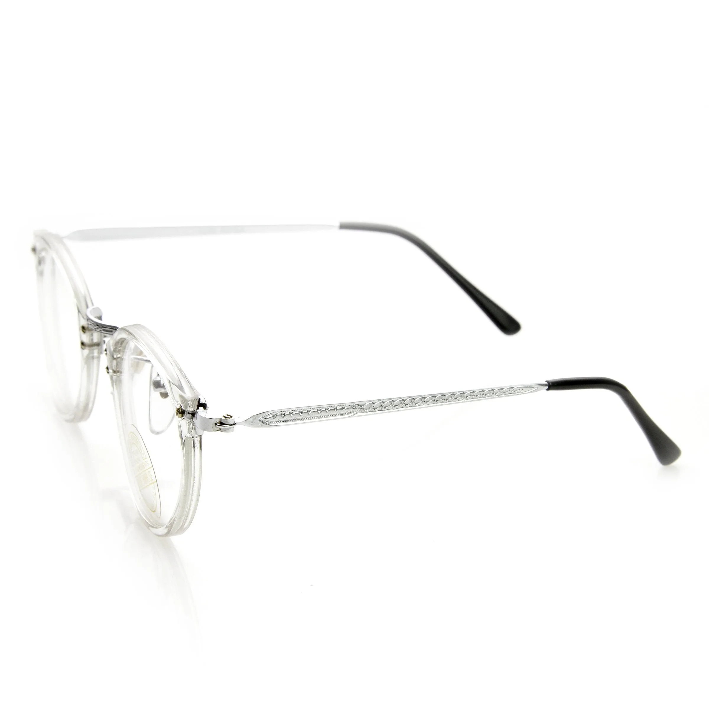 Genuine Vintage Deadstock Horned Rim Clear Lens Glasses 7240