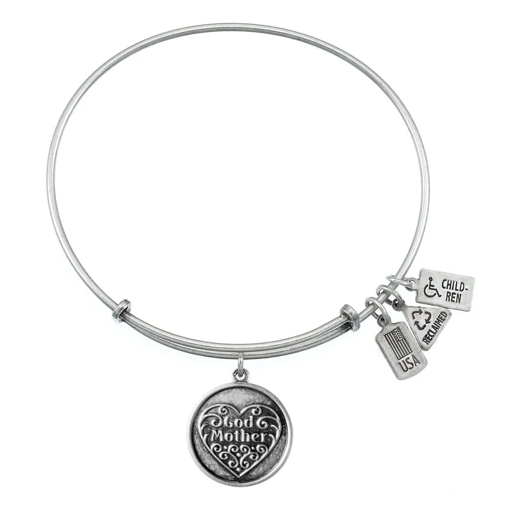 God Mother Bangle in Silver by Wind & Fire