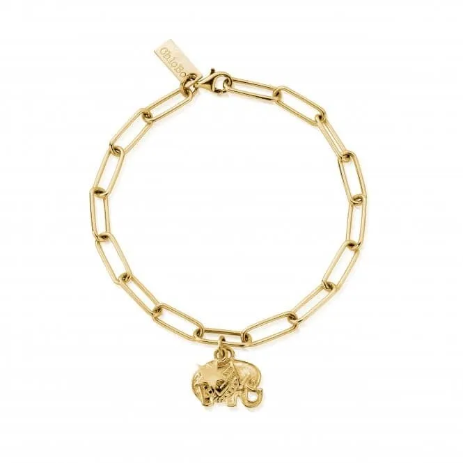 Gold Link Chain Strength and Luck Bracelet GBLC4024810
