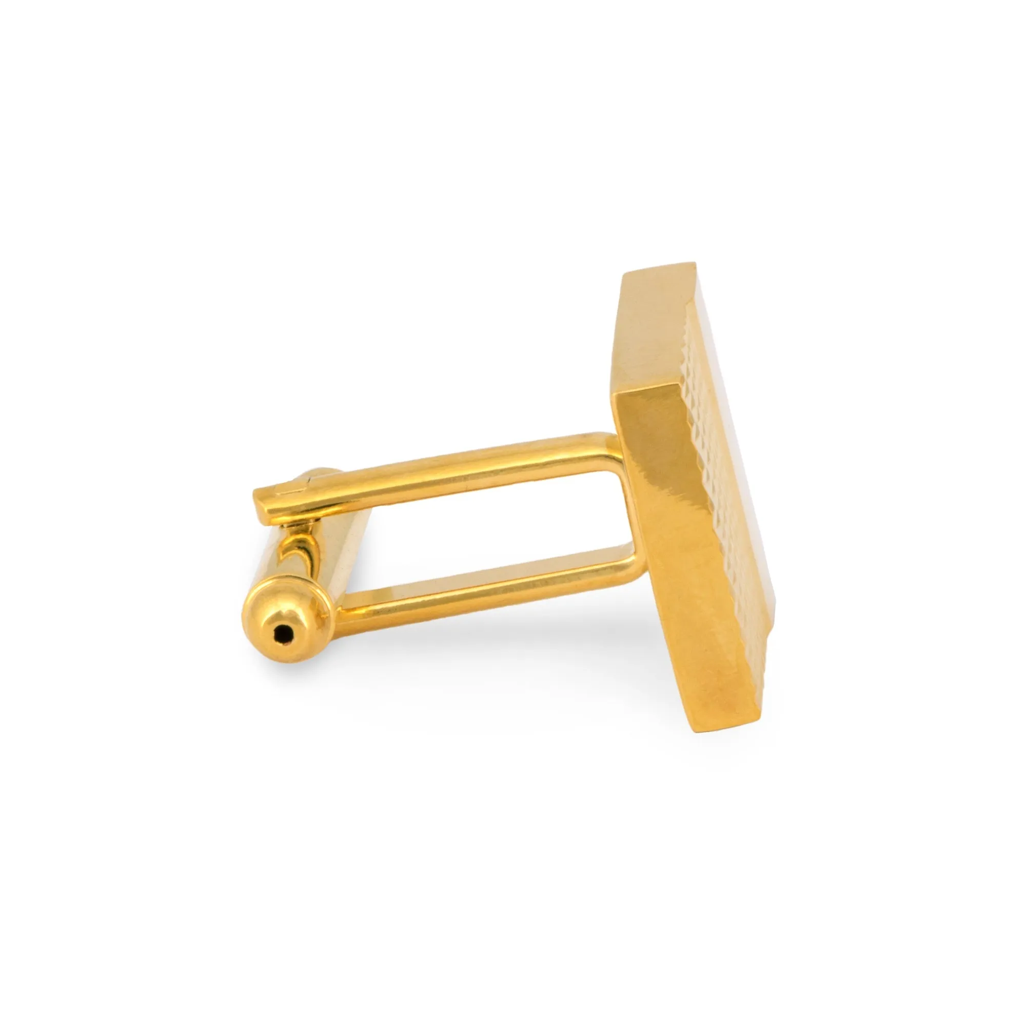 Gold Square Cufflinks with Fine Intrici Details (Online Exclusive)