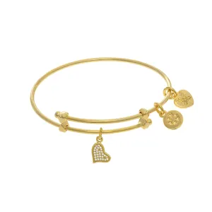 Heart Charm Adjustable Bangle Girls Bracelet