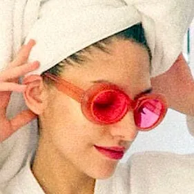 HEAVEN Pink Indie Oval 90s Sunglasses