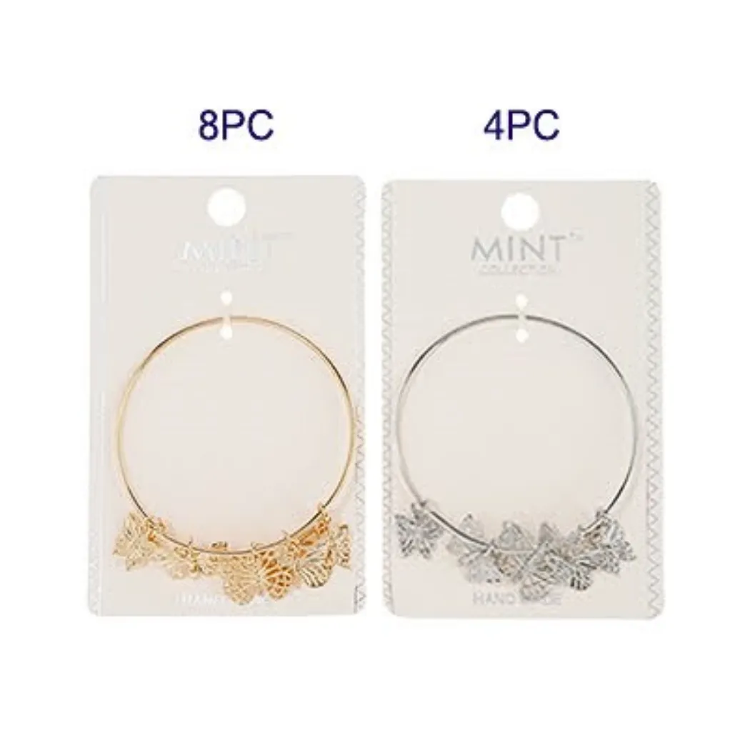 JAB39904 - Butterfly Charm Bangle Bracelet