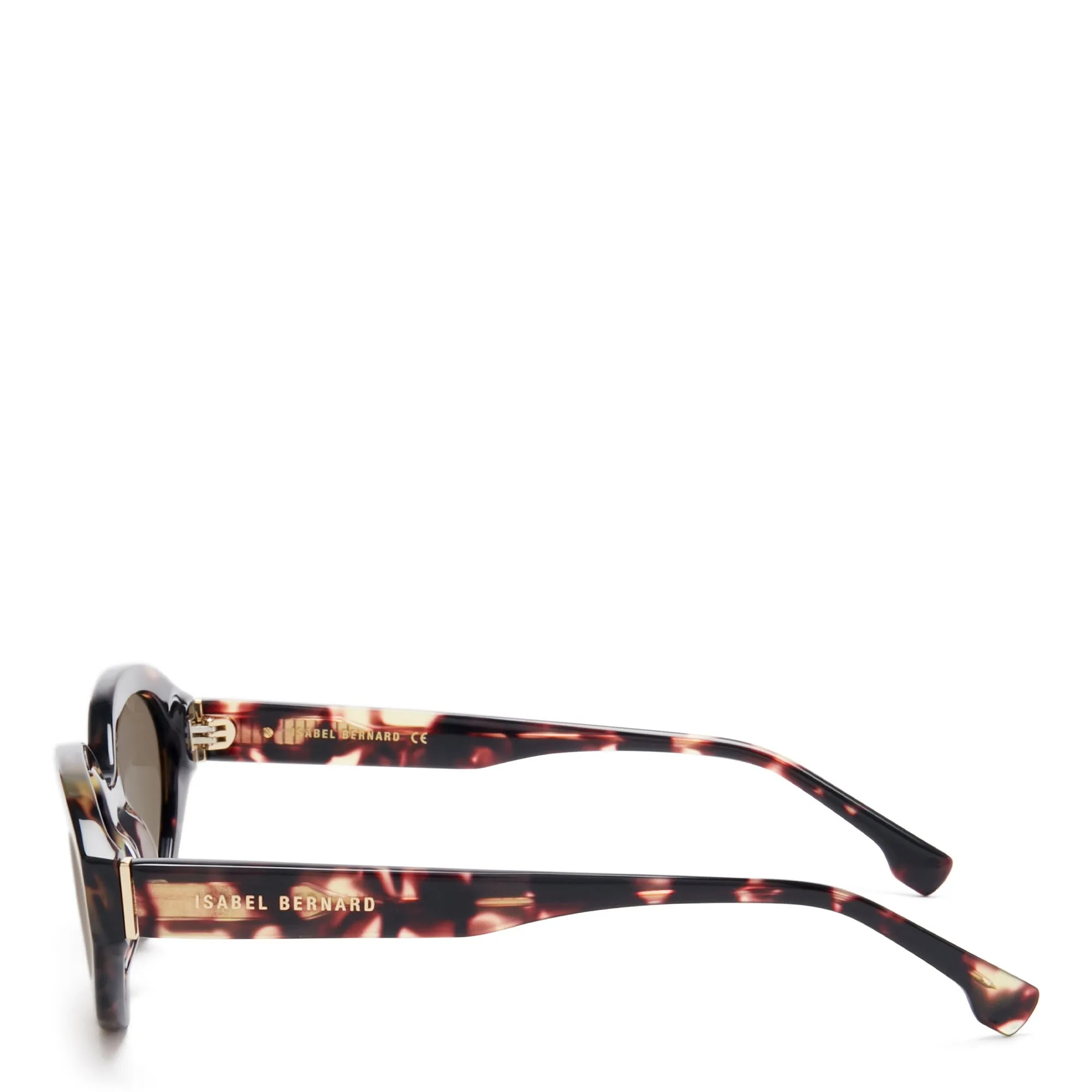 La Villette Rosaire brown tortoise oval sunglasses with brown lenses