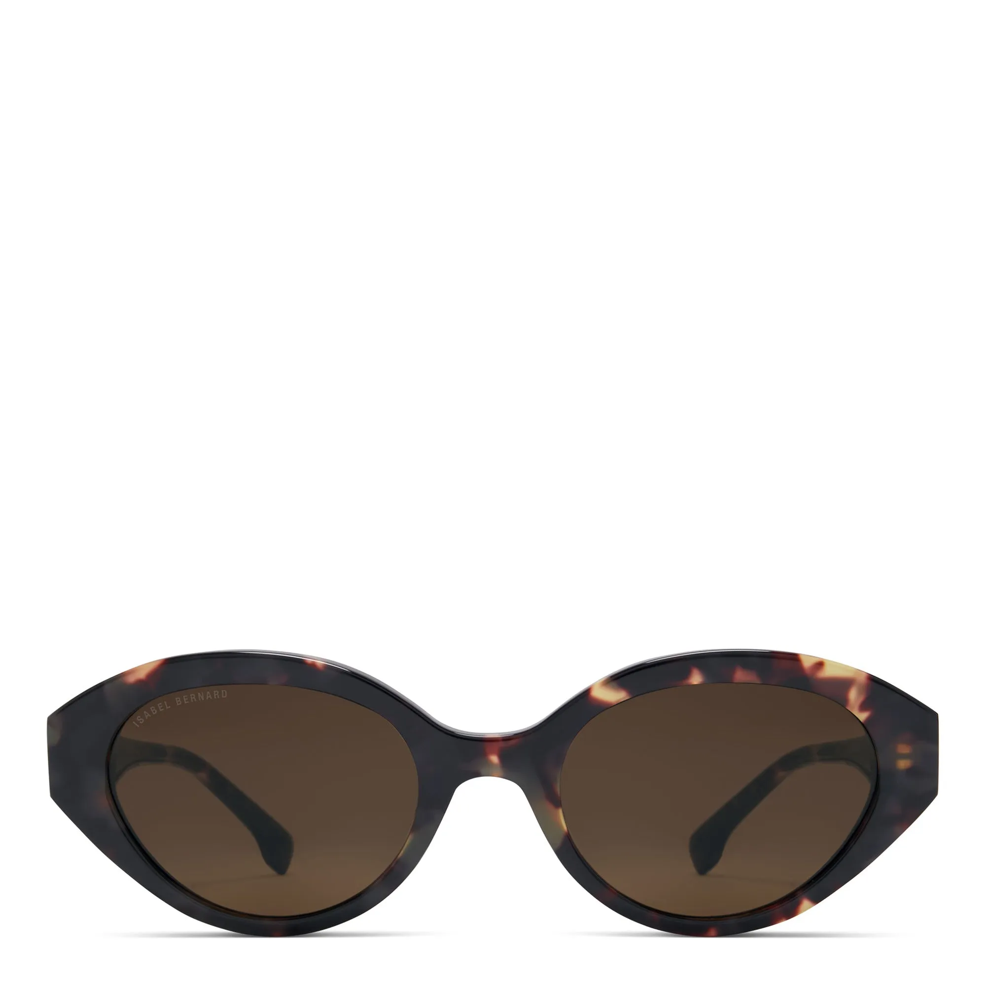 La Villette Rosaire brown tortoise oval sunglasses with brown lenses