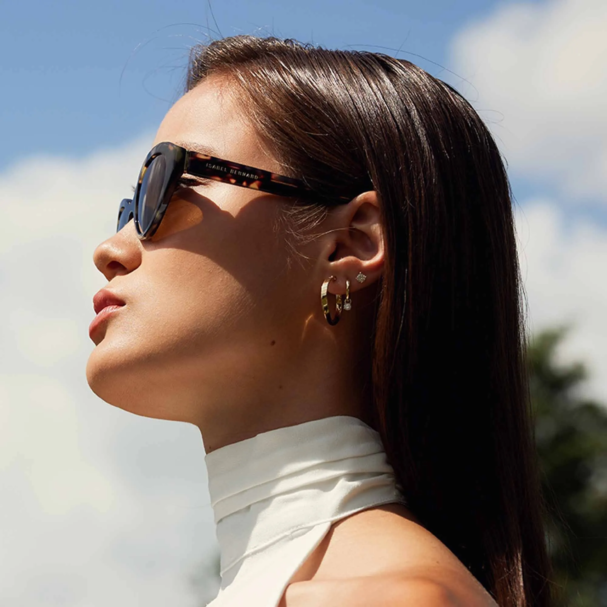 La Villette Rosaire brown tortoise oval sunglasses with brown lenses