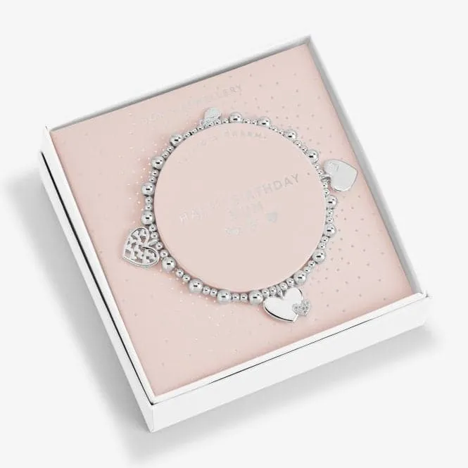 Life's A Charm Happy Birthday Mum Silver Charm 17.5cm Bracelet 6165