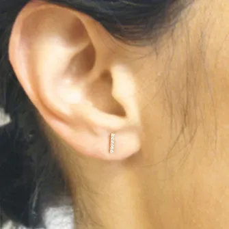<!--ER670-->pavé edgy bar studs