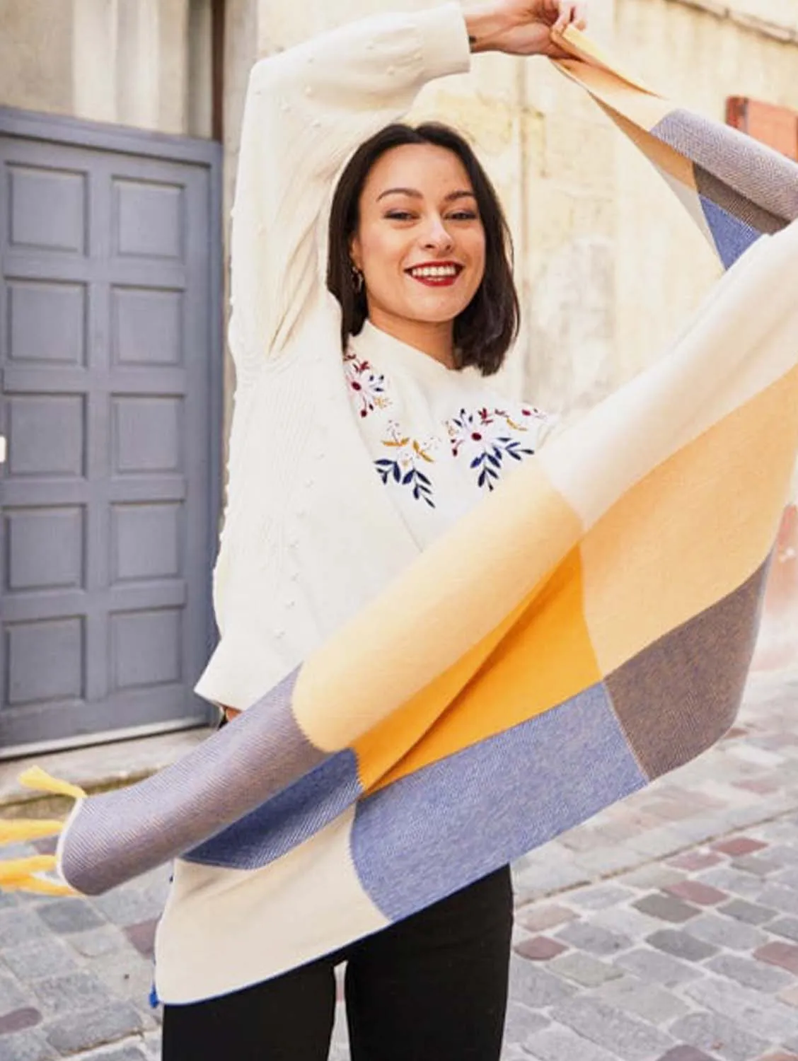 Meridian Organic Cotton Scarf | Cobalt