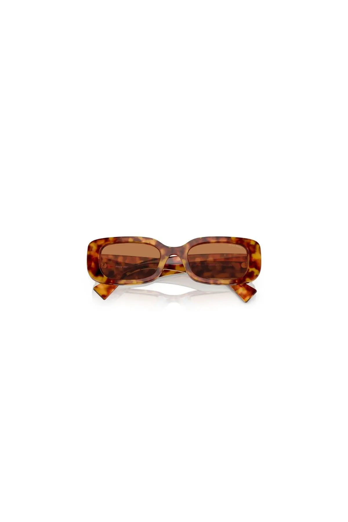Miu Miu Rectangle Framed Sunglasses -  Light Havana Brown