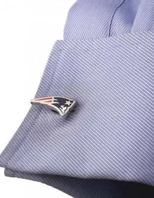 New England Patriots Cufflinks - Enamel Detail - Bullet Back