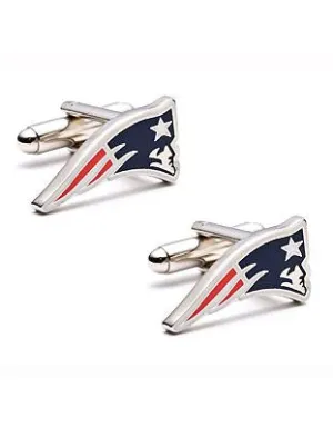 New England Patriots Cufflinks - Enamel Detail - Bullet Back