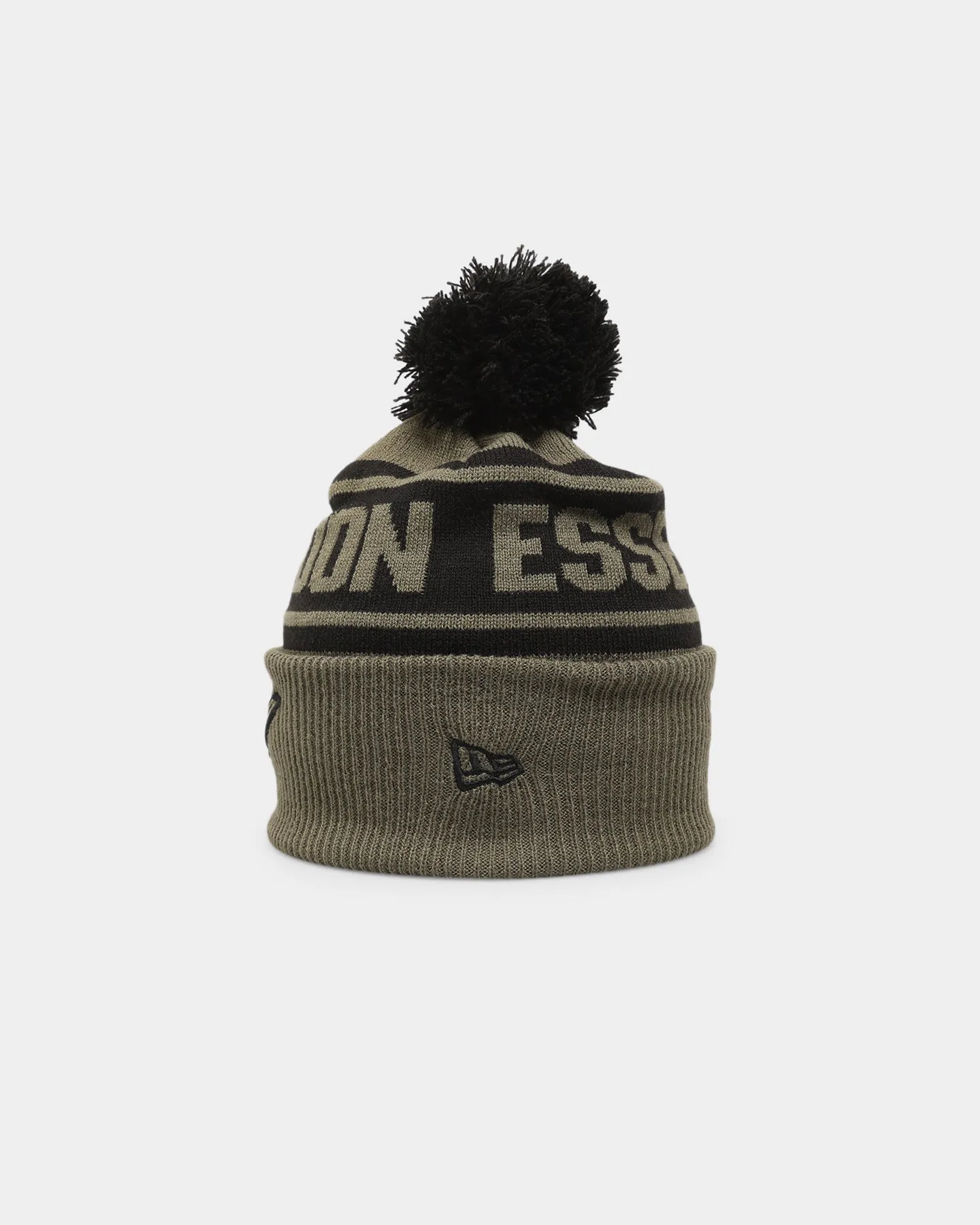 New Era Essendon Bombers 'AFL '22 Olive' Pom Knit Beanie Green