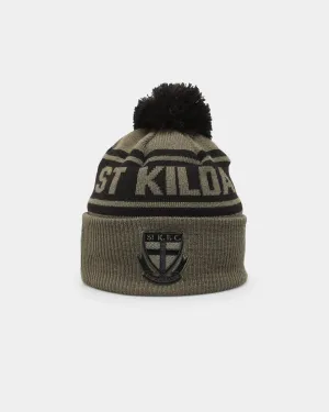 New Era St. Kilda Saints 'AFL '22 Olive' Pom Knit Beanie Green