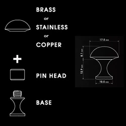 NOC 1H 1 Brass Cufflinks