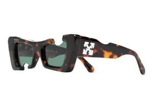 Off-White Cannes Cut-Out Cat-Eye Sunglasses Tortoiseshell/Green