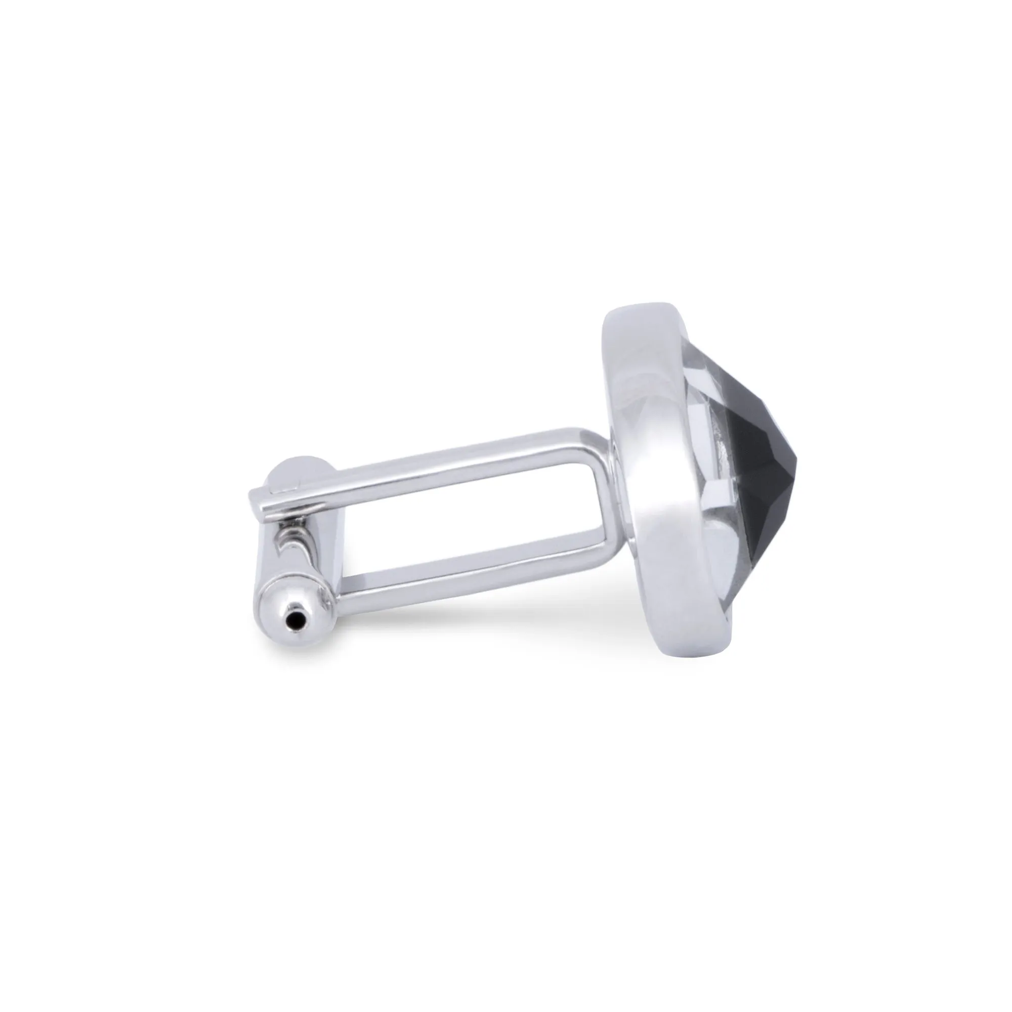 Oval Black Crystal Cufflinks (Online Exclusive)