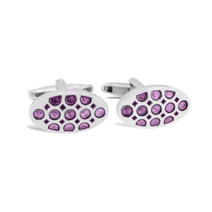 Oval Dots and Square Specks Cufflinks in Various Col A