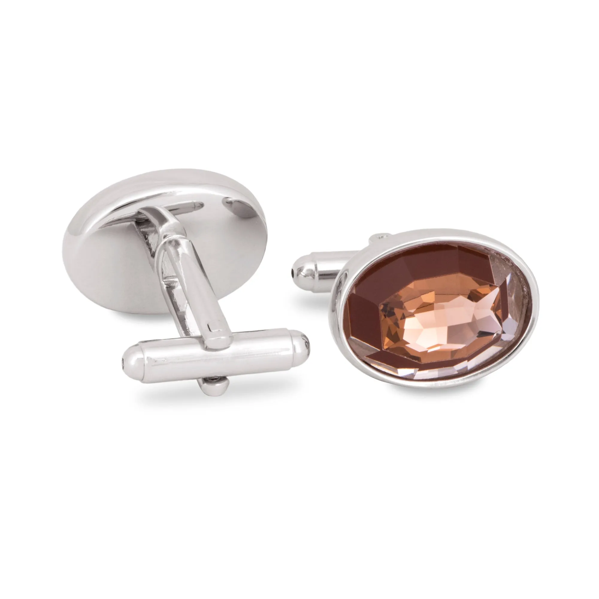 Oval Pale Orange Bezel  Cufflinks (Online Exclusive)