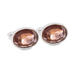 Oval Pale Orange Bezel  Cufflinks (Online Exclusive)