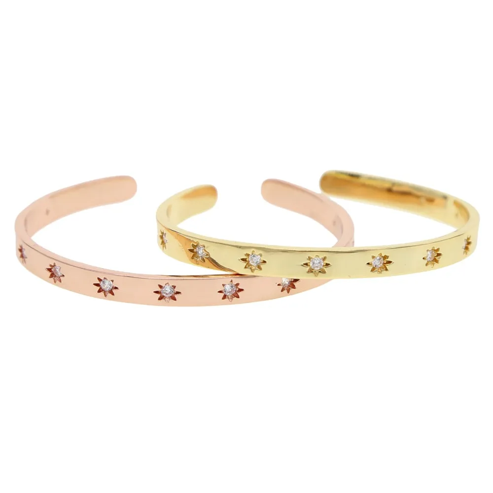 Pave Bangle Bezel Cuff