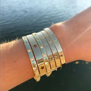 Pave Bangle Bezel Cuff