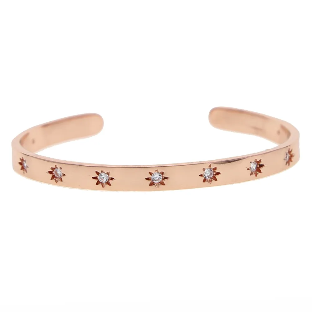 Pave Bangle Bezel Cuff