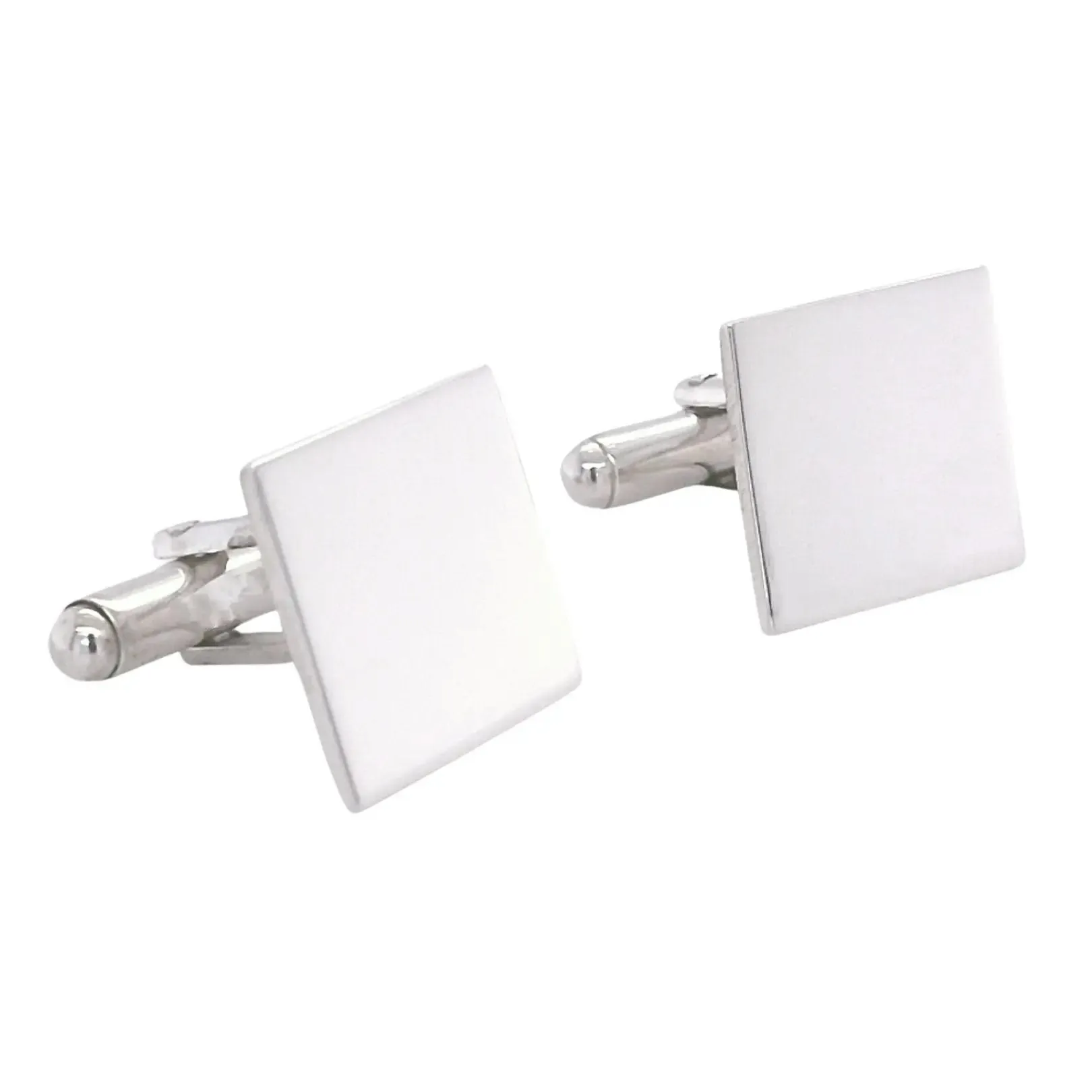 Personalised Sterling Silver Square Cufflinks Hand Engraved